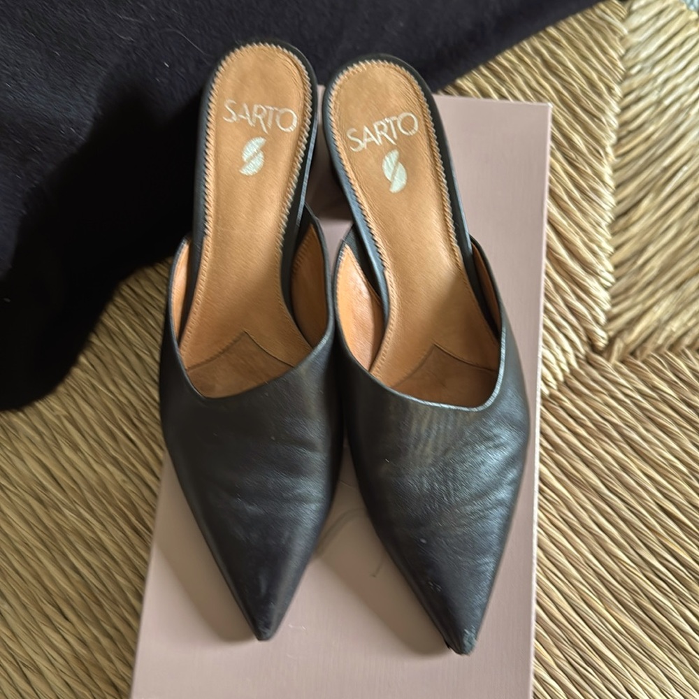 Franco Sarto Visa Mule Black Leather